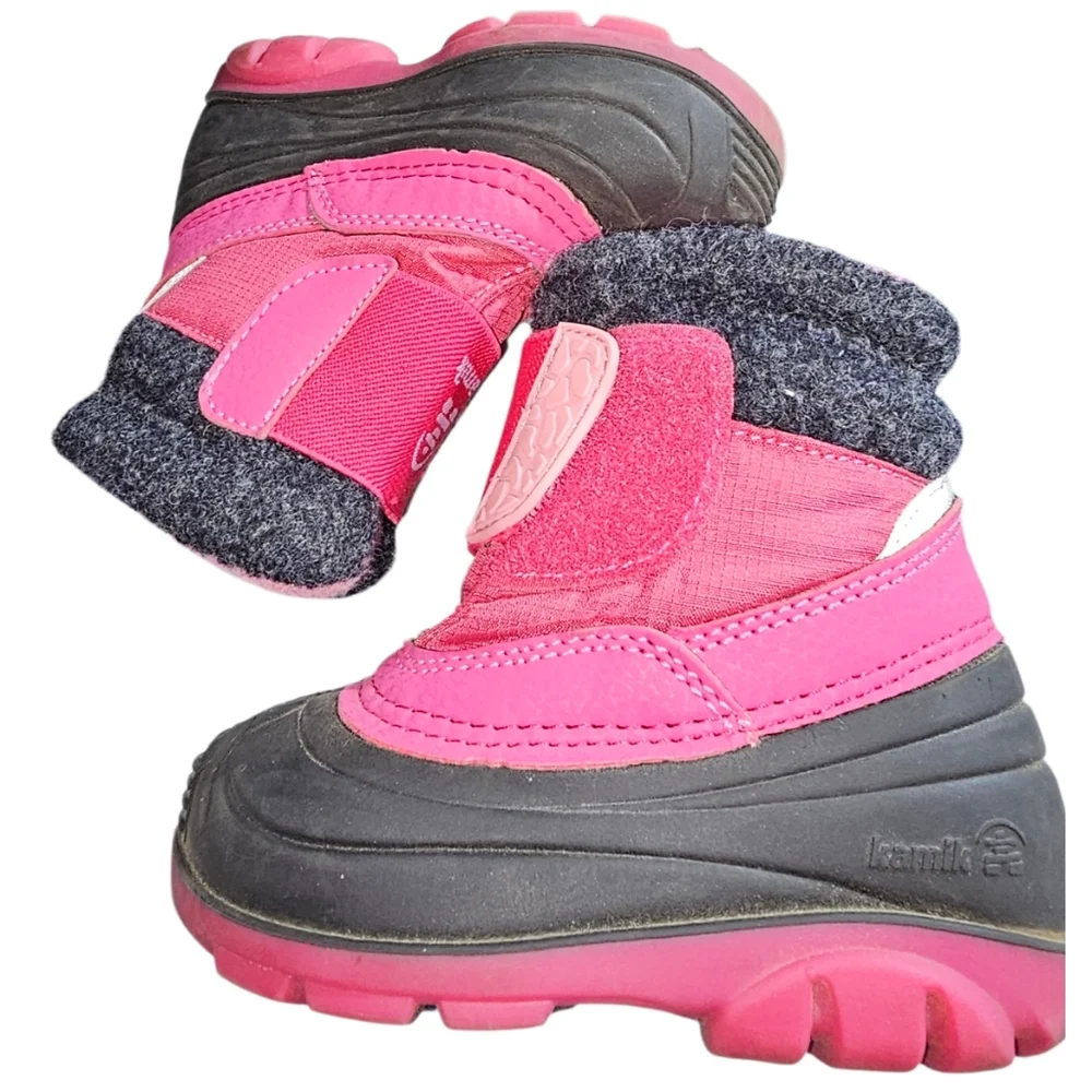 Kamik Pink and Black Winter Boots